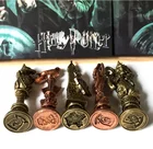 harry potter luxury design fans collection wax stamp set ,5 different design with nice box