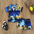 Baby Boy Beach Style Clothes Sets with Short Sleeves Shirt+Shorts 2Pieces for Summer(Not Include the Shoes in the Pics)