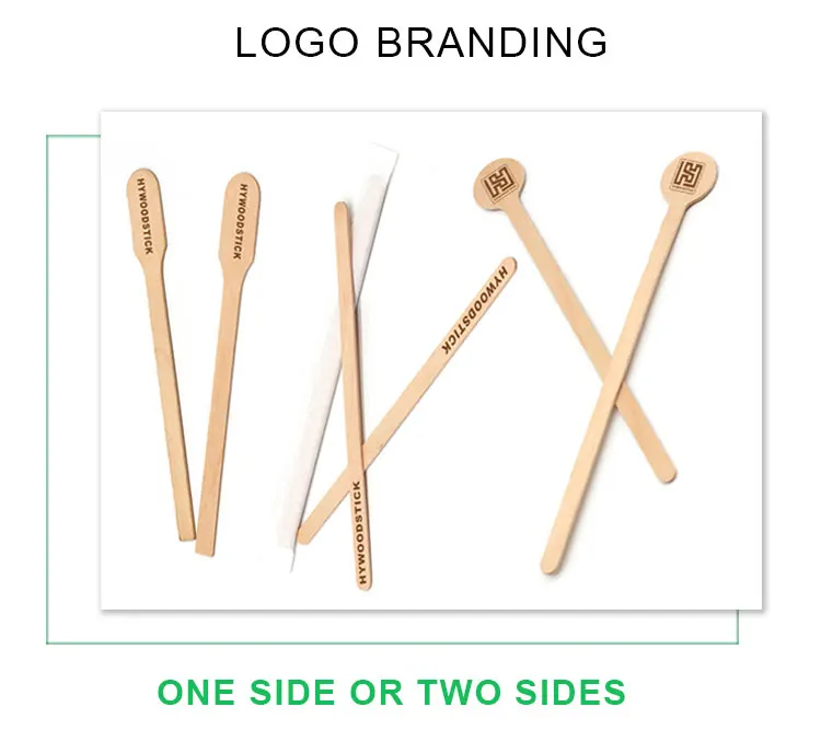 Food grade wood stirrers biodegradable coffee stir stick