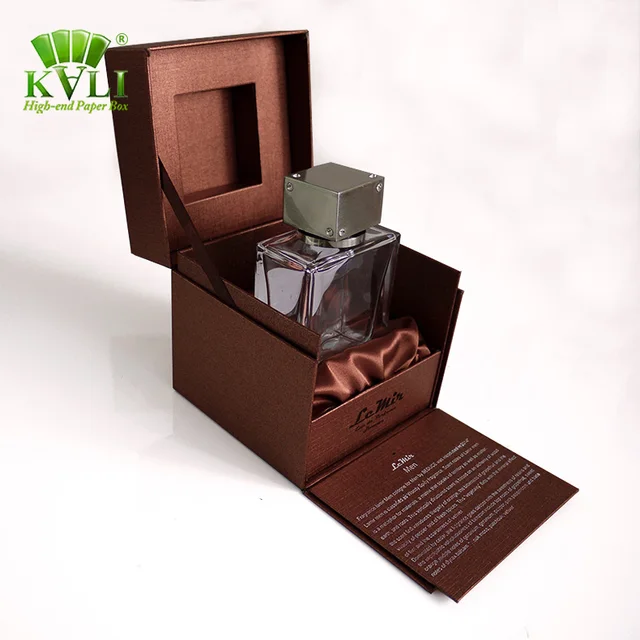 custom sample made empty cardboard perfume satin lined gift