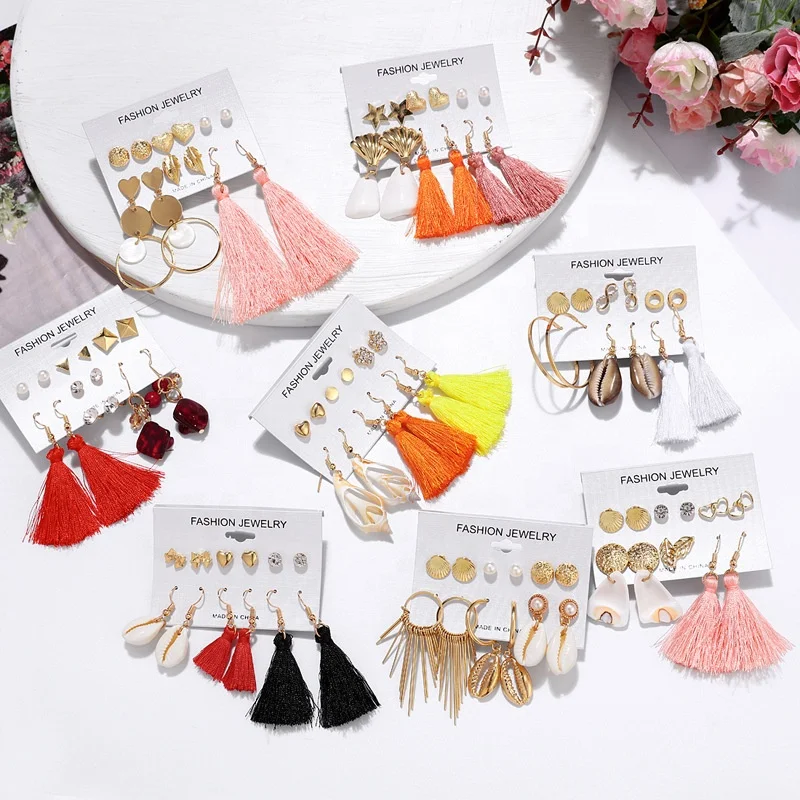 Fashion Geometric Earrings Set For Women Long Tassel 2019 New Vintage Gold Shell Earring Brincos Statement Jewelry Gifts, Photo
Fashion Geometric Earrings Set For Women Long Tassel 2019 New Vintage Gold Shell Earring Brincos Statement Jewelry Gifts, Photo