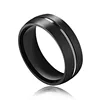 Marlary Fashion Model Male Plated Stainless Steel Ring Blanks Mens Black Ring