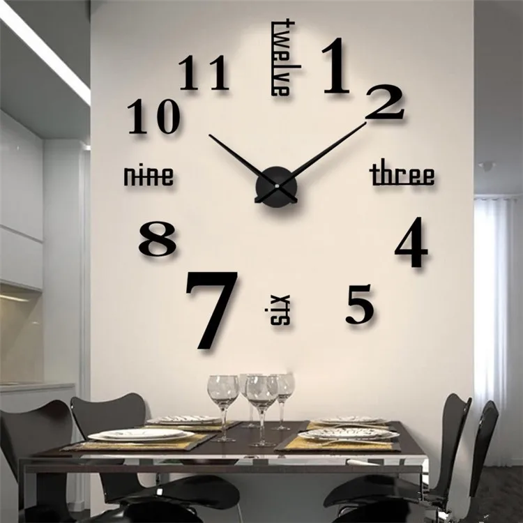 New Fashion Unique Design Acrylic Clocks Home Decoration 3D DIY Mirror Wall Sticker Large Wall Clock, Black/silver/gold
New Fashion Unique Design Acrylic Clocks Home Decoration 3D DIY Mirror Wall Sticker Large Wall Clock, Black/silver/gold