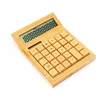 Factory wholesale bamboo desktop solar calculator, office calculator