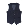 Wholesale Men's Fully Lined 5 Button V-Neck Economy Dressy Suit Vest Waistcoat