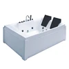 Double Drop-in Rectangle acrylic massage bathtub, Corner Drain Location Freestanding Europe Massage Spa hot