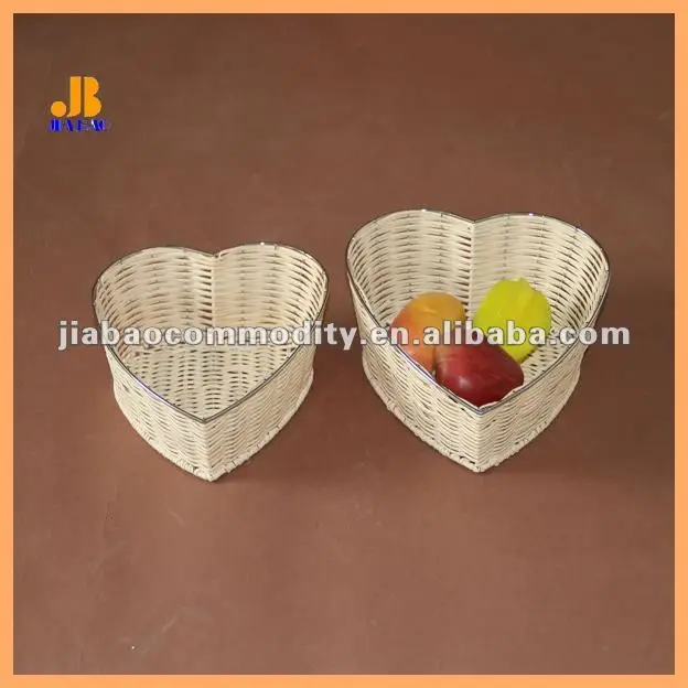 artistic fruit basket heart shape maize wicker baskets