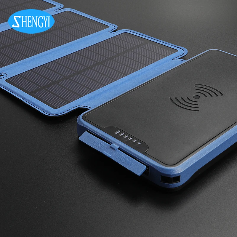 Multi Solar Panel Choice 20000Mah Wireless Fast Charging Solar Charger Cell Phone Folding With Led Light - ANKUX.COM