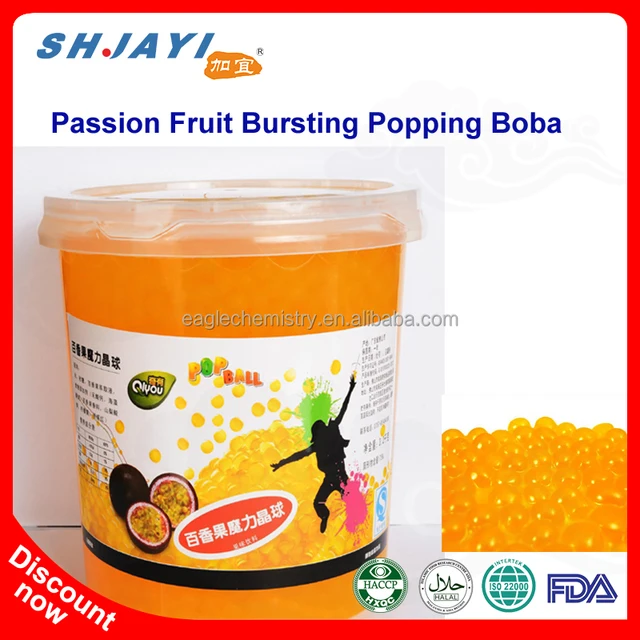 passion fruit popping bobajuice bursting boba for bubble milk