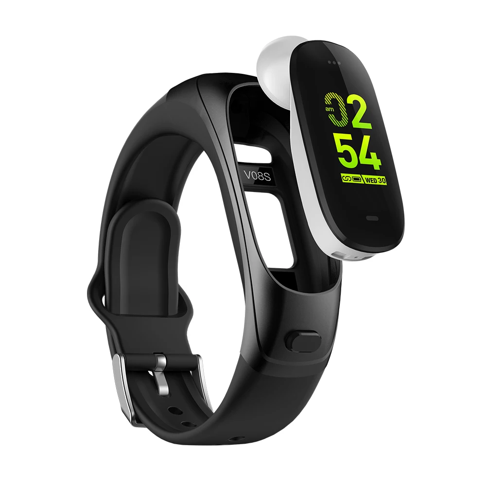 FITUP v08s 0.96 inch IPS color screen fitness tracker earphone Work with siri & support audio call / music, Blue , black , red
FITUP v08s 0.96 inch IPS color screen fitness tracker earphone Work with siri & support audio call / music, Blue , black , red