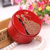 Wedding Reurn Gift Bride and Groom Red Round Tin Wedding Candy Box