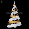 New Design High Quality 3d Led Spiral Slim Christmas Tree Lights For Shopping Center Street Decorations