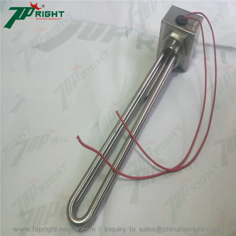 4kw 220v electrical thermostat tubular heater, industrial immersion tubular heating element