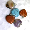 Natural small gemstone crystal heart-shaped crystal pendant for Jewelry