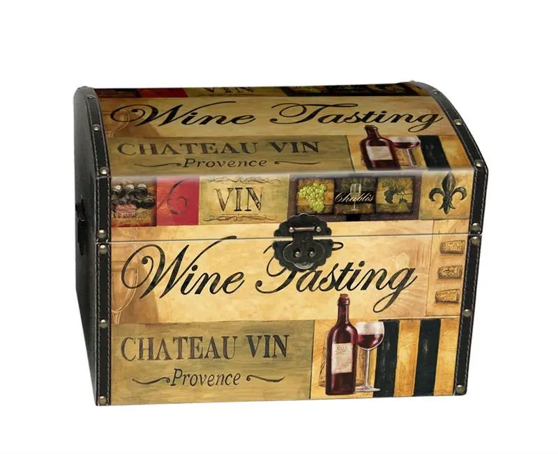 Caja De Almacenamiento De Madera Con Diseño De París - Buy Caja De