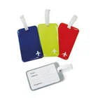 Airline name crew reflective blank silicon baggage bag tag