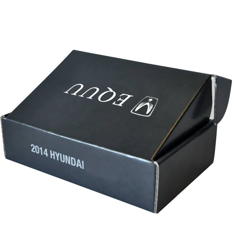 customized corrugated paper black box folding mailer box