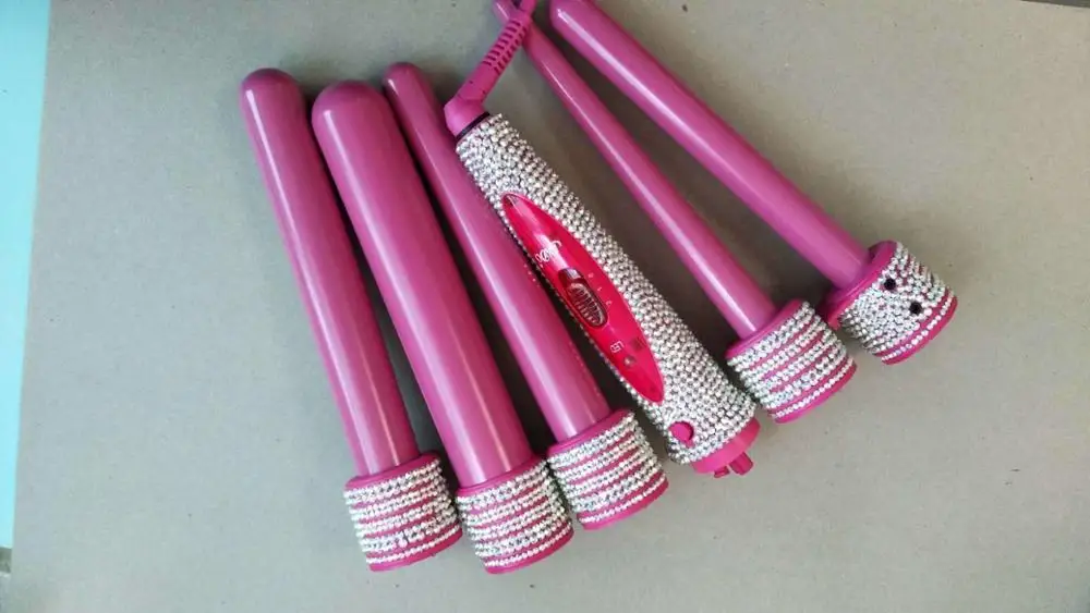 2017 Hot Professional automatic salon magic hair curler curling iron machine ceramic steam bling private label hair curling wand
