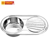 New Design Brushed 304 Stainless Steel Kitchen Sink with Drainboard