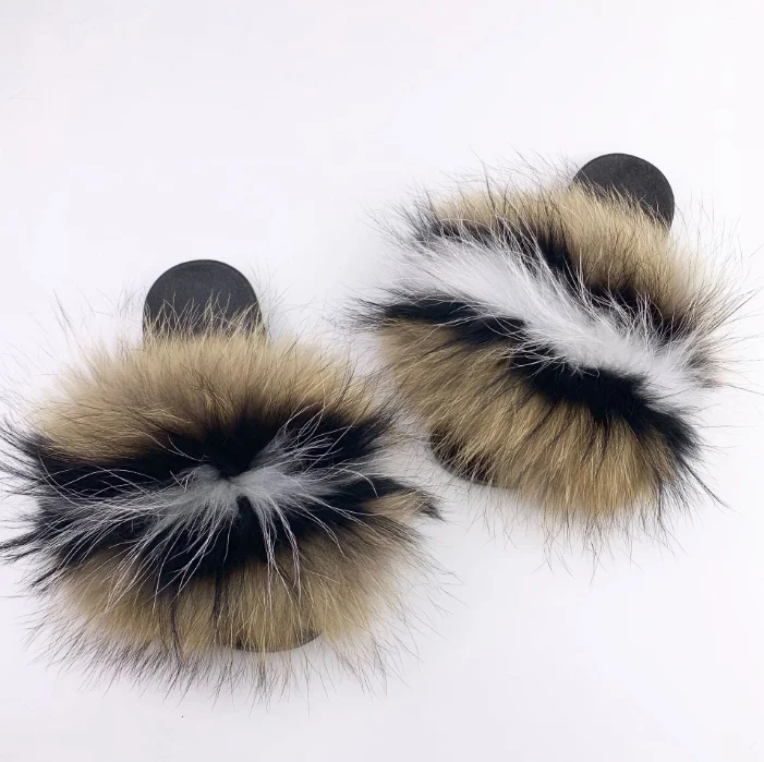 Custom logo indoor eva sole 100% fluffy Rainbow color designer matching purse raccoon real fox fur slides slipper for women, Colors
Custom logo indoor eva sole 100% fluffy Rainbow color designer matching purse raccoon real fox fur slides slipper for women, Colors