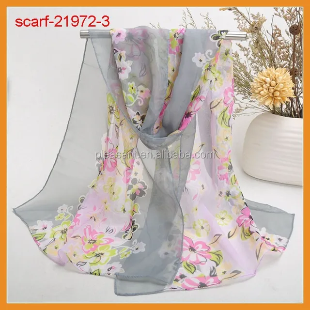 flower print silk scarves