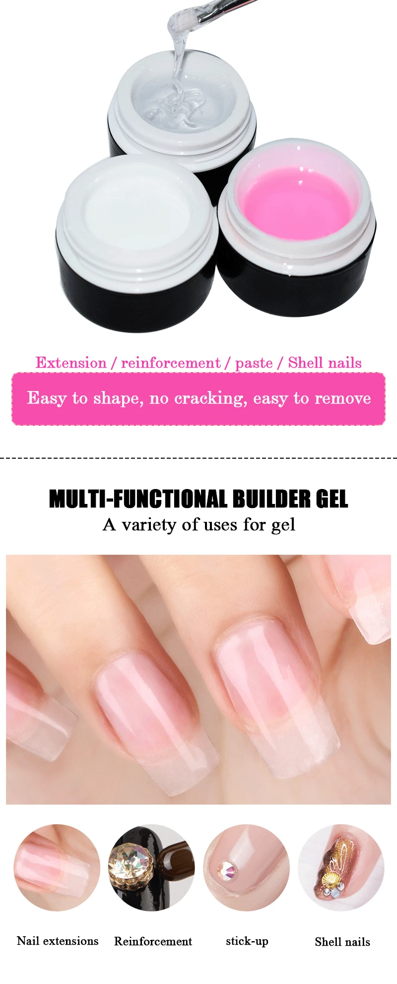 Yayoge High Quality nail color builder gel