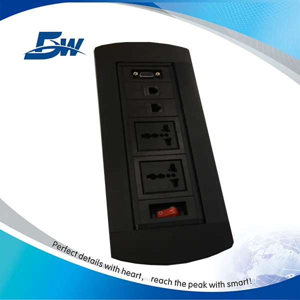 BW-T66 Automatic Tabletop Socket European/Electric Power Outlet With Cables