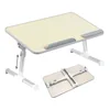 Folding density board laptop bed study desk aluminum laptop table