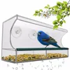 Hot Sale Customized Clear Plastic Acrylic Squirrel Proof Window Large Wild Bird Feeder with Removable Tray