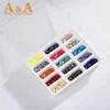 15 Colors Resin Colorful Plastic Snap Fastener Button With Compartments Box , Garment DIY Accessories