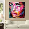 Colorful Woman palette knife Portrait hand painted wall art Modern Pop Art Oil Paintings For Home cuadros decorativos