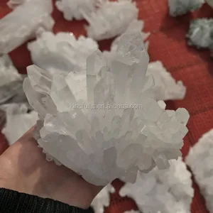 cheaper natural white crystal geodes clear quartz cluster for