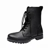 China Xinxing black military tactical boots moulding army officer duty police shoes with size zipper MB51