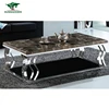 Top Quality Marble Top Stainless Steel Base Coffee Table,Coffee Table Stainless Steel