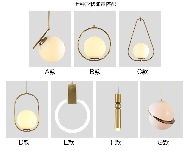 Artdecolite classic design pendant lamp golden minimalist modern glass ball Pendant Light