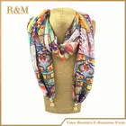 New Arrival unique design hand drawing silk scarf for sale