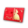 Best price custom hot stamping Chinese wedding invitation card design