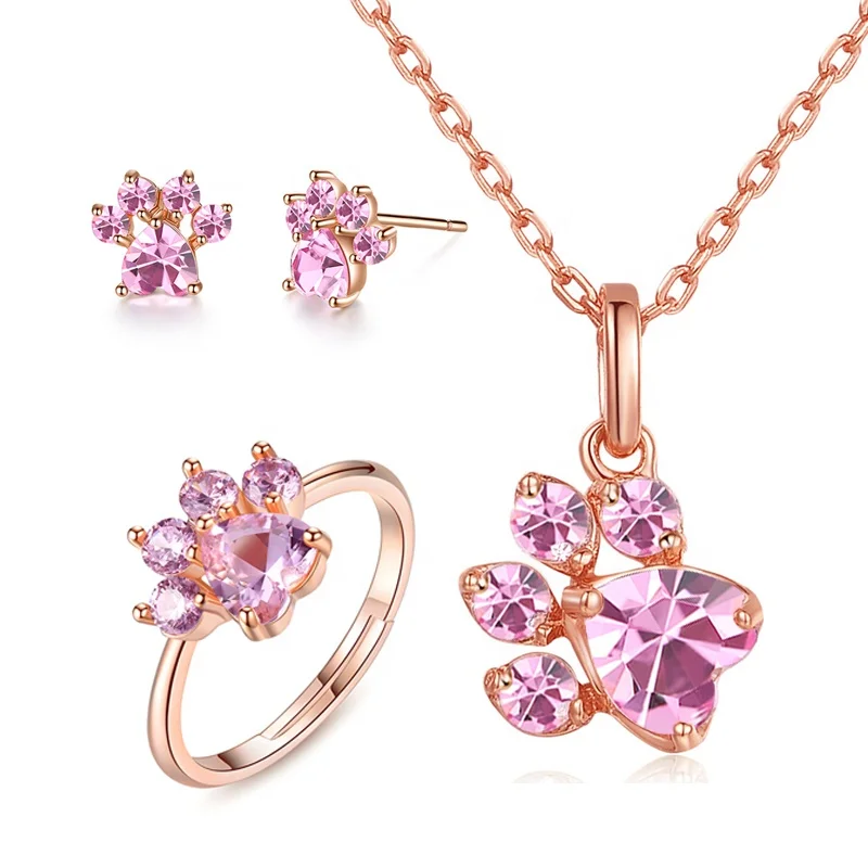 GT01 Women Wedding 925 Sterling Silver 3PCS Bear Cat Paw Zirconia Rose Gold Quartz Jewelry Bridal Sets
GT01 Women Wedding 925 Sterling Silver 3PCS Bear Cat Paw Zirconia Rose Gold Quartz Jewelry Bridal Sets