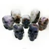 Natural crystal skull Hand carved agate geode skulls quartz crystal skulls for home decor