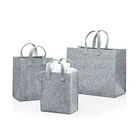 2019 Eco-Friendly Grey Reusable Felt Grocery Shopping Handbag Tot Bag For Women Men