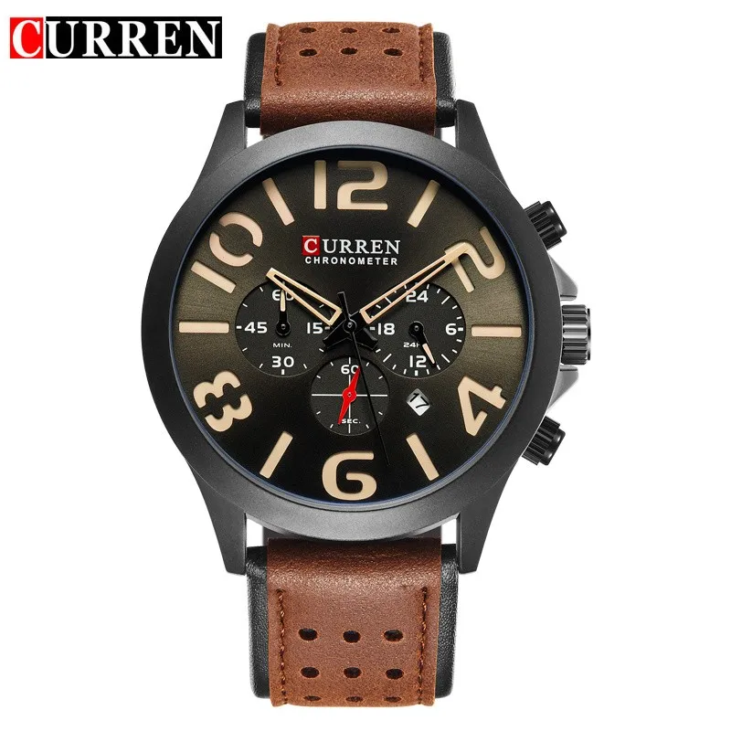 CURREN 8244 New2018 Brand Luxury Sports Chronograph Quartz Men Watches Fashion Casual Wristwatches For Leather Relogio Masculino
CURREN 8244 New2018 Brand Luxury Sports Chronograph Quartz Men Watches Fashion Casual Wristwatches For Leather Relogio Masculino