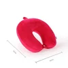 wholesale cheap velvet fabric U shape custom micro bead microbead best ergonomic travel neck support pillow