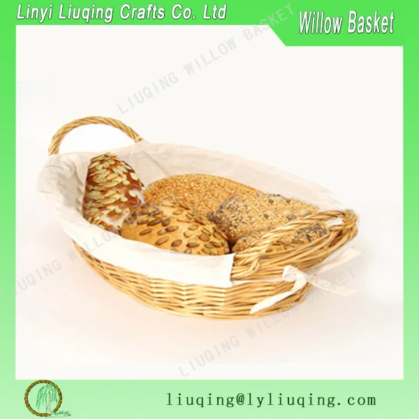 factory wholesale handmade willow wicker food bread basket tray