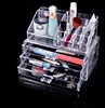 Clear acrylic storage retail counter makeup organizer with drawer