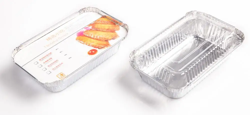 aluminium foil container with plastic lid