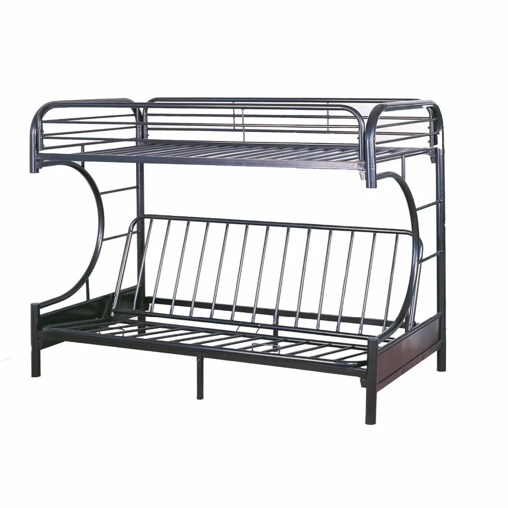 Дешевые металлические twin над футон полная двухъярусная кровать кровати черный