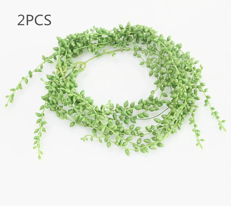Flone 3 Branch Simulation Succulents Lover Tears Green Rattan Wall Hangings Artificial Plant Home  Home Party Leisure Decor (7)