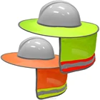 Enhanced Visibility Full Brim Hard Hat Sun Shade
