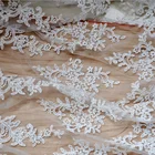 Golden Knit 135cm Width mesh embroidery fabric wedding lace water soluble embroidery lace fabric XB2373#