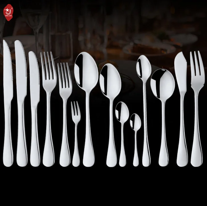 Restaurant Stainless Steel Gold Flatware Set, Natural color